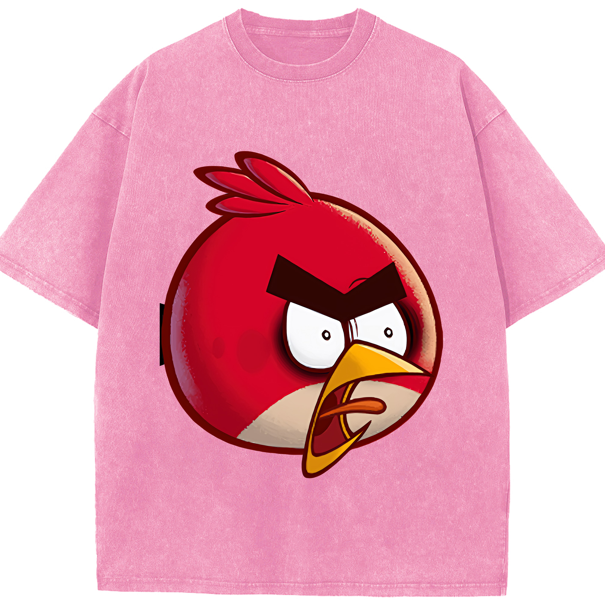 （画像用） Angry Birds アングリーバード 綿100% ヴィンテージ風 半袖Tシャツ（フロントプリント）